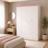 Placard Ropero Armario Astro 4 Puertas 2 Cajones ROSA