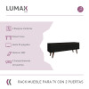 Rack para TV Lumax 2 puertas rustico 55 pulgadas Negro