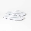 Sandalias Slides Logo Moker Unisex White - Black