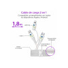 Kit de carga HyperGear USB-C PD 30W con cable Tipo-C/Lightning floral Kit De Carga Hypergear Usb-c Pd 30w Con Cable Tipo-c/lightning Floral