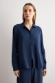 Camisa clasica azul marino