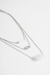 Collar triple plateado