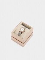 Reloj De Malla Metálica De Acero Inoxidable bicolor