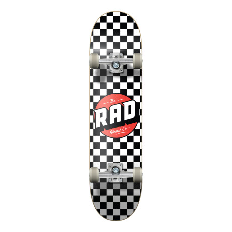 Skate Completo Rad Checkers 7.5" - Black / White Skate Completo Rad Checkers 7.5" - Black / White