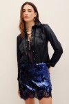 FALDA MINI SEQUINS Azul