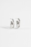 Aros acero doble plateado