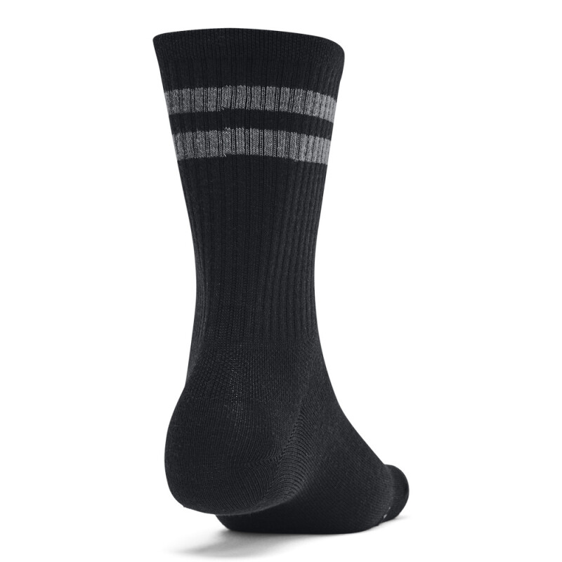 UA Essential 6pk Crew-WHT BLK-001