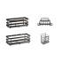 Set X4 Estante Organizador Baño Accesorio Ducha Con Adhesivo IMBACK Color Negro Set X4 Estante Organizador Baño Accesorio Ducha Con Adhesivo IMBACK Color Negro