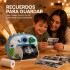 Cámara Infantil Instantánea Gatito con Doble Lente y Selfie CELESTE
