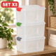Set x3 Caja organizadora 12 lts Alta TRANSPARENTE