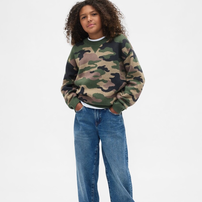 LS COTTON CREW CAMO