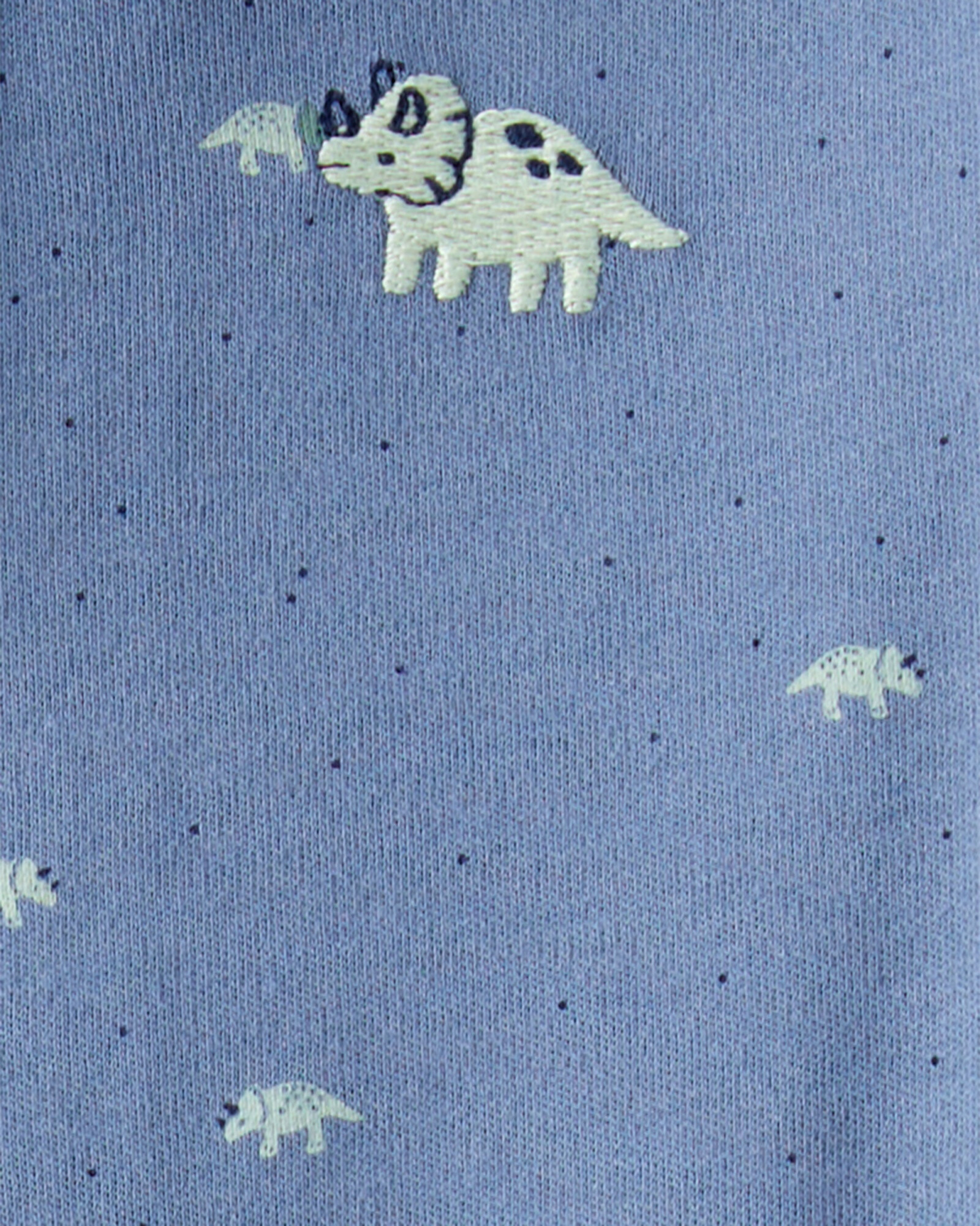 Pijama una pieza de algodón, con pie, diseño dinos Sin color