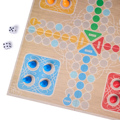 Ludo Clásico con Piezas de Plástico Black&Gold 30 x 30 cm U