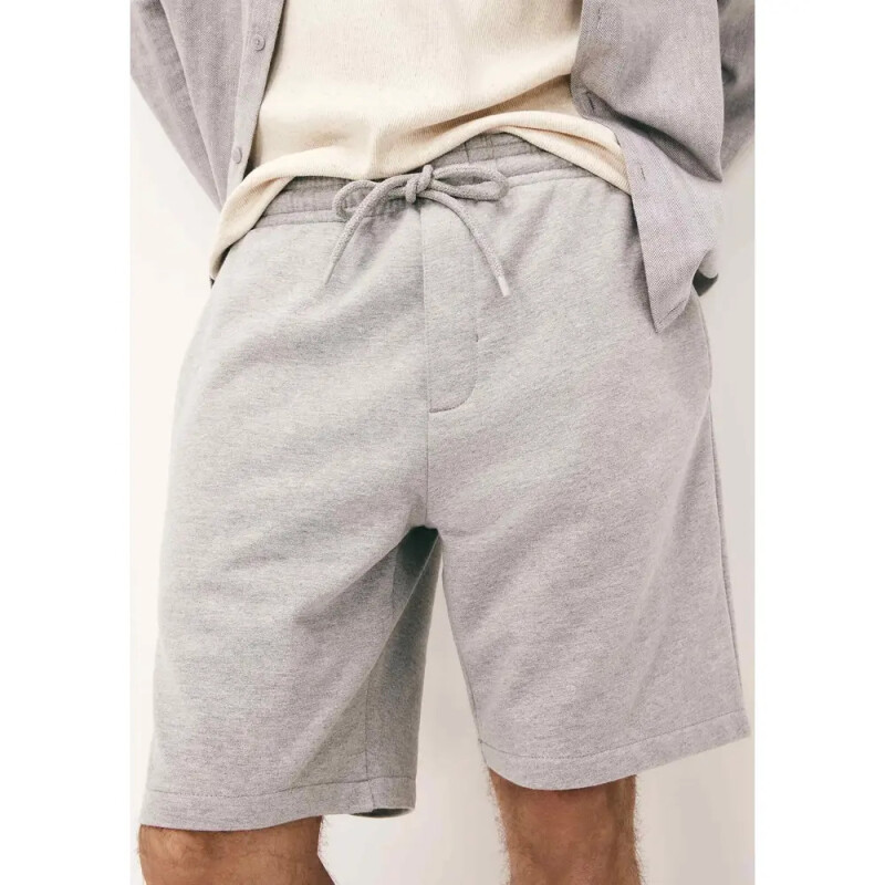 BERMUDA MASC CINZA MESCLA