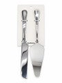 PALA Y CUCHILLO PARA TORTA SET X 2 PLATEADO