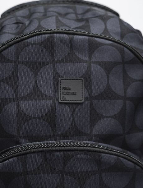 Mochila Fullprint Gris y Negro