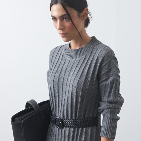 VESTIDO SIMEON Gris Osc Melange