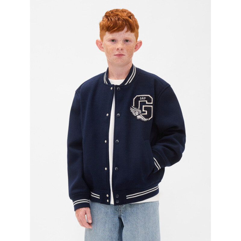 VARSITY BOMBER JACKET TAPESTRY NAVY