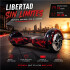 Skate Patineta Eléctrica 6.5" Rp600b Con Música + Luces Led SKATE 6.5 NEGRO Y ROJO RP600B