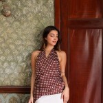 BLUSA PAULINA MARRON BOLAS