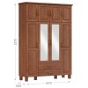 Ropero 8 Ptas 2 Caj c/Espejo Finestra Bronce Madera Maciza Ropero 8 Ptas 2 Caj c/Espejo Finestra Bronce Madera Maciza