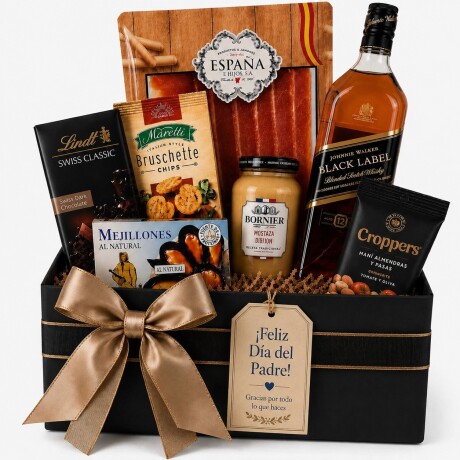 Canasta Gourmet Premium Día del Padre con Whisky Johnnie Walker Black Label Canasta Gourmet Premium Día del Padre con Whisky Johnnie Walker Black Label