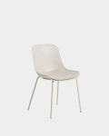 Silla Altea beige y patas de acero con acabado beige