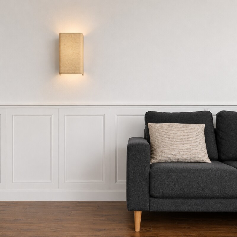 LUMINARIA DE PARED RECTANGULAR BIG SOLO Lámpara de Pared Rectangular Big Soto Yute