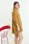 Camisa acordonada tostado