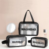 Set de Neceser de Viaje Transparentes Impermeables Washbag Negro