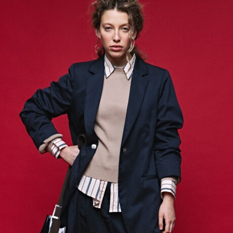 BLAZER LISSE MARINO Azul Marino