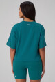 Polo Cotton Boxy Tee Mujer Green Abyss