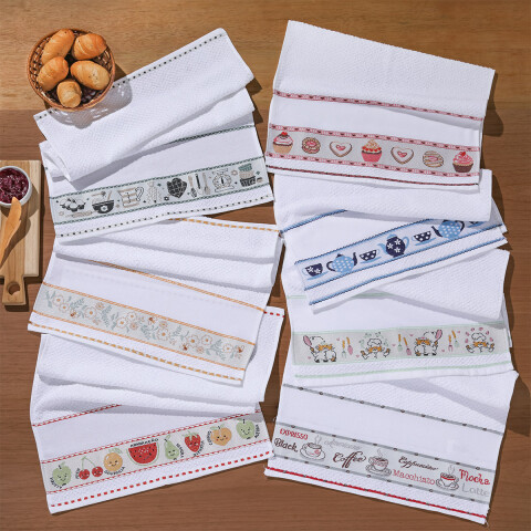 Repasador Dohler Jacquard Bord Vida 45 cm x 70 cm Cocina