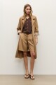 Short lyocell con cinto beige