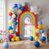 Set De Decoración Para Fiesta, Tema Arcoiris Set De Decoración Para Fiesta, Tema Arcoiris