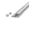 Lumiere Led Quadra Simple 10mm x 2.5m Cromo Mate Lumiere Led Quadra Simple 10mm X 2.5m Cromo Mate
