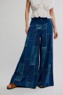 JEAN FLARE PATCHES Azul
