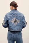CAMPERA DENIM EMBELISH Azul