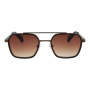 Lentes de sol De Acero Inoxidable Ejecutivo Flap Gradiente Marón/Marrón