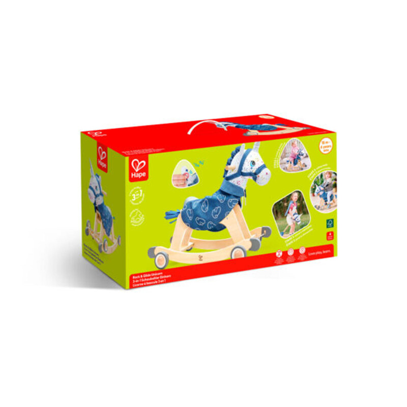Unicornio para montar 2 en 1 con sonido Rock & Glide Hape Unicornio para montar 2 en 1 con sonido Rock & Glide Hape