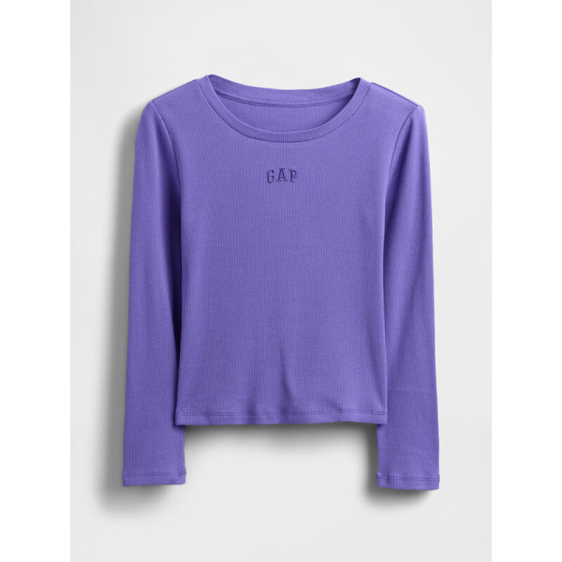 FRCH LS RIBBED TEE BLUE IRIS 2