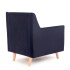 Butaca Sillon Poltrona Durham Tejido Patas Madera AZUL