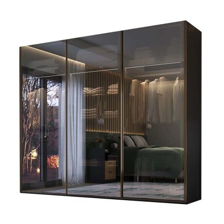 PLACARD 3 PUERTAS MDF NEGRO DUBAI