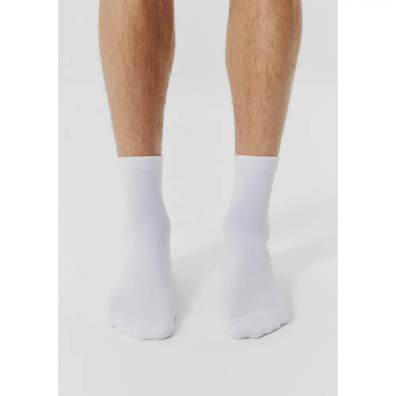 KIT COM 3 PARES MEIAS UNISSEX BRANCO