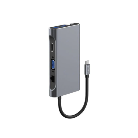 HUB MULIT-PUERTO HAVIT HB4001 7 EN 1 P/USB, HDMI, ETHERNET, VGA C/SOPORTE PARA CELULAR HUB MULIT-PUERTO HAVIT HB4001 7 EN 1 P/USB, HDMI, ETHERNET, VGA C/SOPORTE PARA CELULAR
