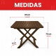 Mesa plegable de jardín resistente MADERA