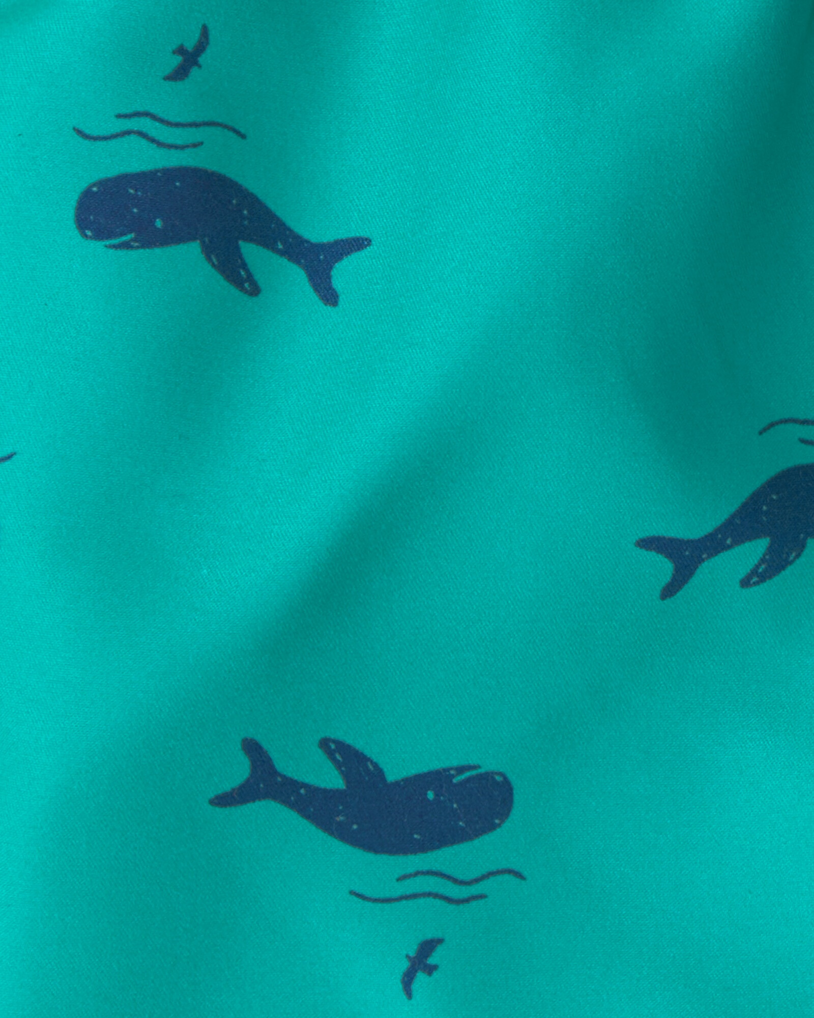 Short de baño con protección UPF 50+, verde, diseño ballenas Sin color