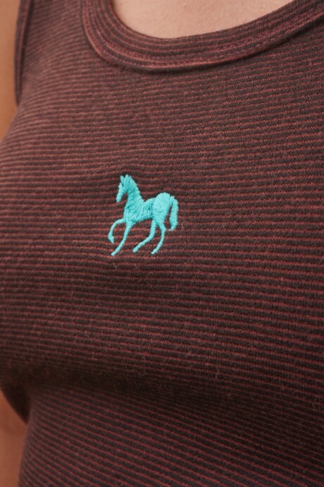Horsy T Shirt Bordeaux
