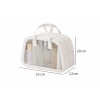 Neceser de Viaje Organizador Impermeable con Compartimentos _ Ideal Porta Cosméticos y/o Artículos de Baño Blanco