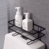 Estante organizador de pared para baño Negro